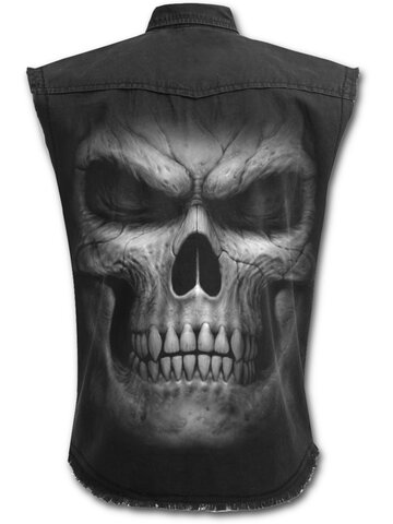 Zdjęcie lifestyle 
 Męska koszula bez rękawów plus size Ciemny pan